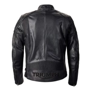 Triumph Braddan Leather Motorcycle Jacket Black